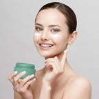 ME.FAN Travel Containers for Toiletries, TSA Approved 1.5 oz Silicone Cream Jars, Leak-proof Journey Containers, Trip Accessories with Lid for Cosmetic Face Hand Body Cream 4 Pack Black Lid Blue/Green