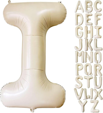 Lovoir 40 Inch Cream White Letter I Balloons, Unisex Adult, Self Sealing by Lovoir