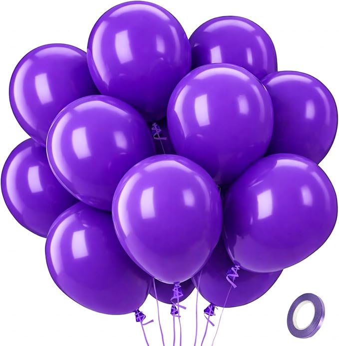 Patimate Dark Purple Balloons 100 Pack 12 Inch Dark Purple Latex Balloons by PatimateDirect