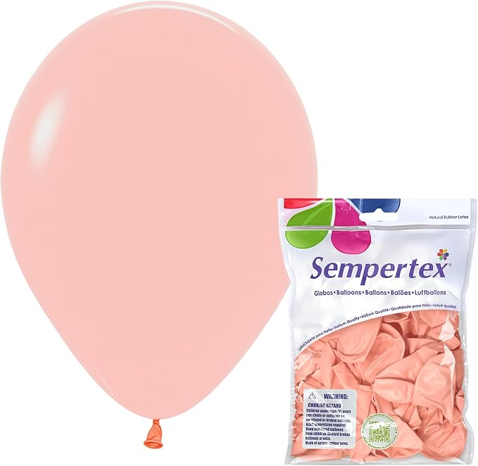 Sempertex Round Pastel Matte Melon Balloons, 11 Inch, Graduation, Baby Shower by Sempertex