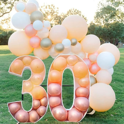 Mosaic Balloon Frame Numbers 3 Pre-Cut Large Foam Board Sign Cut-Out - Image 6
