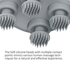 Multi-Functional Electric Scalp and Body Massager, Portable, Rechargeable with 3 Speed Modes and 4 Silicone Massage Heads for Relaxation, and Hair Growth