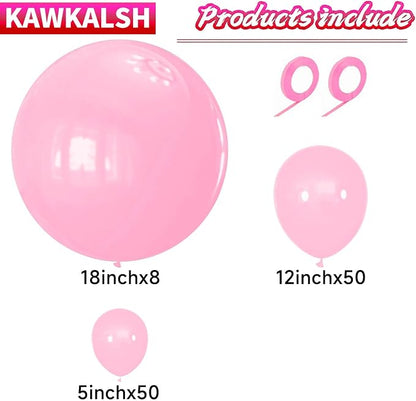 Pink Balloon Arch Kit 111Pcs 18 12 5 Inch Latex Party Balloons Garland - Image 4