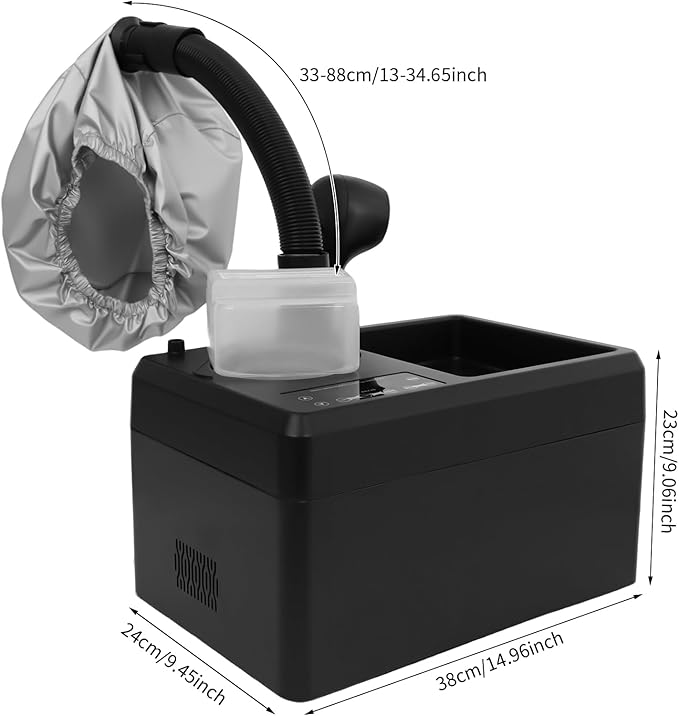 Nano Hair Steamer 1750W, Standing Hair Color Processor, Professional Nano Mist Hair Steamer, Beauty Salon Hair Machine for Deep Hair Care Repair (1750W Black)