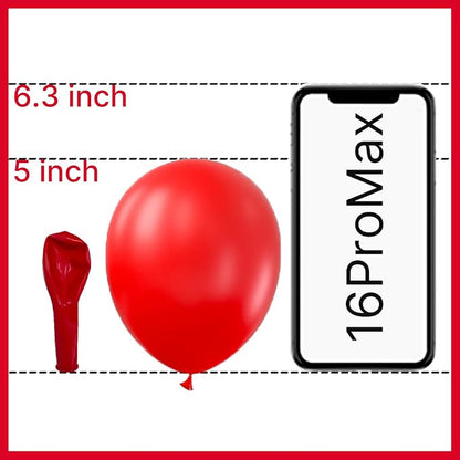 PartyWoo Red Balloons 100pcs Matte Red Small Latex Helium Balloons 5 Inch | - Image 3