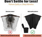 Barber Cape - 12pcs Waterproof Hair Cutting Cape with Snap Closure