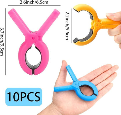 10 Pack Large Beach Towel Clips - Image 2