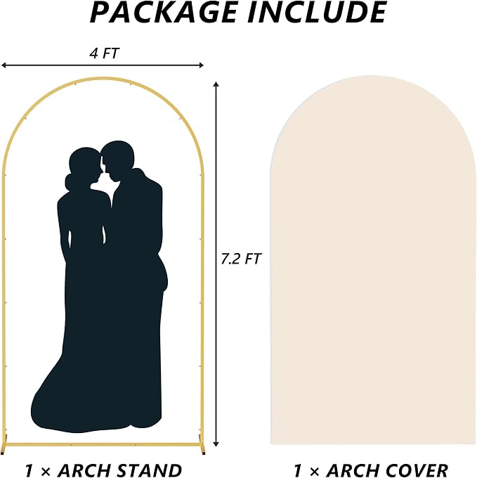 Neatsure Arch Backdrop Stand and Cover Set, 7.2FT Metal Photo Balloon Arch - Image 2