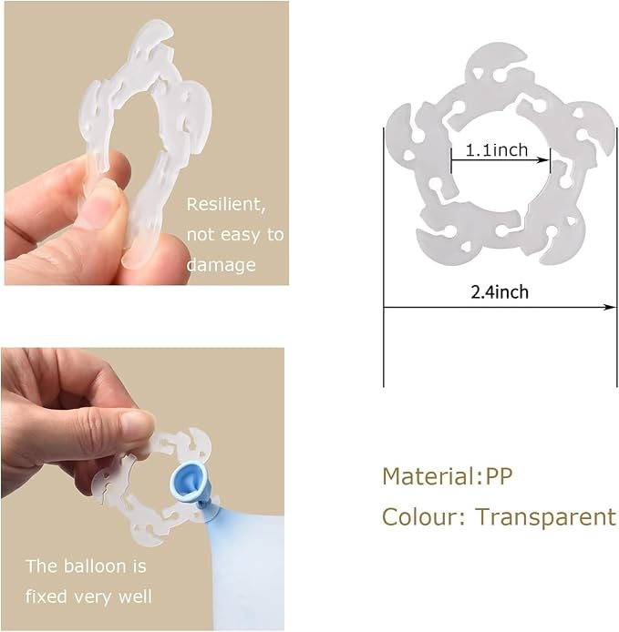 100PCS Balloon Arch Clips, Reusable Balloon Clips - Image 2