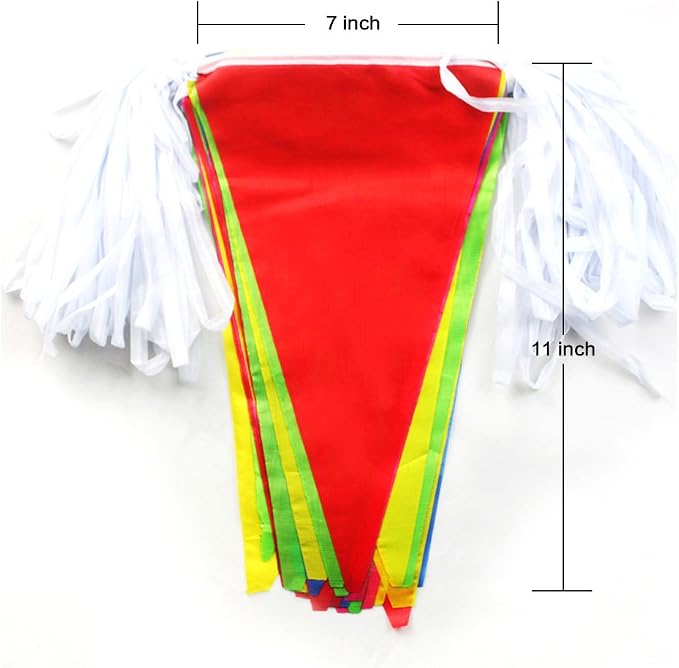 250pcs Multicolor Pennant Flags, LOOBJOYGAME 263Ft Nylon Fabric Decorations - Image 2