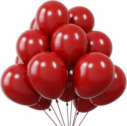 KBZVNAF Burgundy Latex Party Balloons 50 Pack 12 inch | Dark Red Helium Matte by KBZVNAF