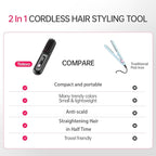 2025 Upgraded Cordless Hair Straightener Brush for Travel, 200 Million Negative Ionic Portable Hair Straightener Comb for Women with LED Display & 3 Temps Fast Heating MCH Ceramic Coating Smooth Frizz