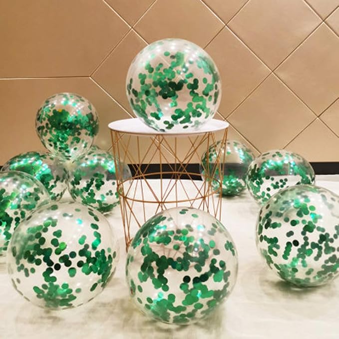 Green Confetti Balloons 12 inch - Image 3