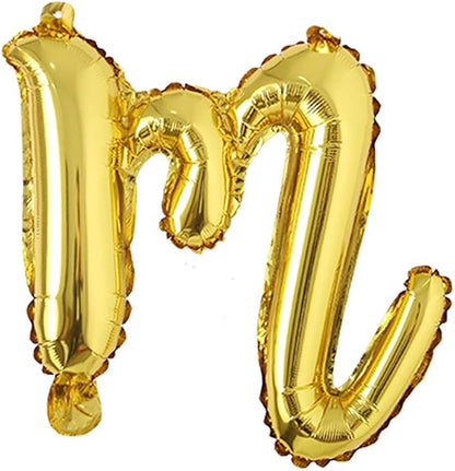 18 inch Gold DIY a-z Handwriting lowercase letters name Foil balloon Letter by REIANS