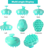 URTHEONE Hair Scalp Massager Shampoo Brush,Soft Silicone Hair Brush for Wet Dry Oily Curly Straight Thick Thin Rough Long Short Natural Men Women Kids Pets Hair Care Tools(Light Green)