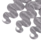 28 30 32 Inch Gray Bundles Human Hair Grey Body Wave Bundles Niegmeag Brazilian Virgin Remy Hair Extensions Double Weft Soft And Silky Silver Body Wave Bundle