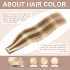 Tape in Hair Extensions Human Hair 16 Inch 20pcs Invisible Tape ins Hair Extensions Real Human Hair Chestnut Brown Highlighted Bleach Blonde Remy Seamless Injected Tape Extensions