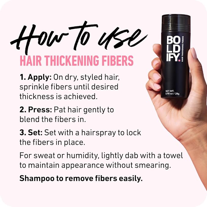 BOLDIFY Hair Fibers (12.5g) - Fill In Thinning and Fine Hair for an Instantly Fuller, Thicker Look - 14 Shades for Women & Men - Light Blonde