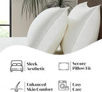 Luxury Bamboo Market | King Envelope Pillowcase Set | 100% Viscose Made from Bamboo | Organically Grown | Ultra Soft | Cooling | 2pcs [Opulent Ivory]