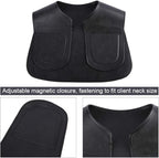 BARBER PRO Salon Cutting Collar, Waterproof Hair Cutting Cape Neck Fitting Accessories, with Adjustable Closure, Non-Slip Neck Wrap for Hairdressing, Hair Dye or Hair Cut -Black