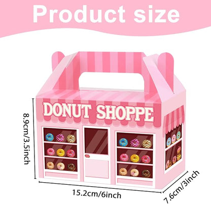12 Pack Donut Party Favor Boxes Two Sweet Candy Treat Bags Cute Donut Goodie - Image 2