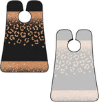 Beard Hair Catcher for Men, Waterproof Shaving Bib Apron Non-Stick, Trimming Tool for Dad Husband, Rose Gold Glitter Black Cheetah Leopard Print Shave Bib