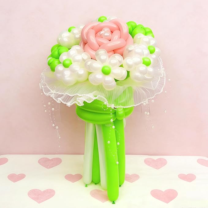 260 Light Green Long Balloons for Balloon Garland Thickening Skinny Latex - Image 7