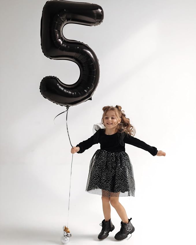 Black Number 5 Balloon 40 Inch - Image 3
