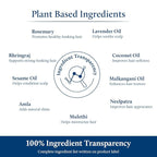 Blue Nectar Rosemary and Bhringraj Ayurvedic Scalp Oil for Hair Growth with Amla, 3.38 Fl Oz