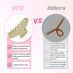 French Hair Claw Clips for Women Grils,4 Inch Strong Hold No Slip Grip Accessories Acetate Material,Not Easily Damaged,Thick or Thin Hair (Yellow)
