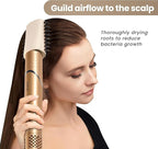 GLAMUP 5 in1 Flexible Styler Multi Air Curler - Advanced High-Speed Dryer, Magic Styler with Tight Grip, Fast Drying Travel Hair Tool, No Heat Damage, Gift Set