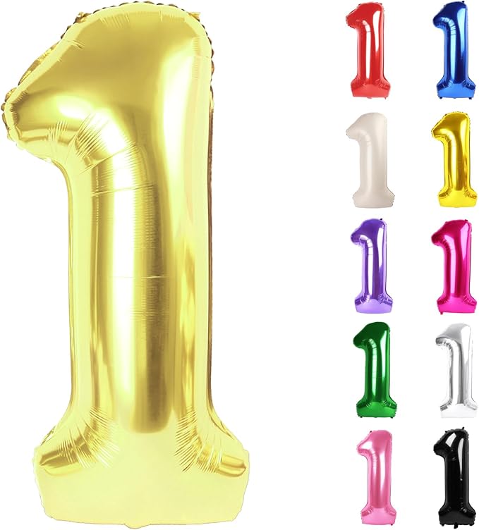 Champagne Gold Number 1 Balloon 40 Inch by IWERP