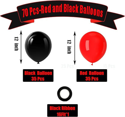 Red and Black Balloons, Thick & Durable, - Image 2