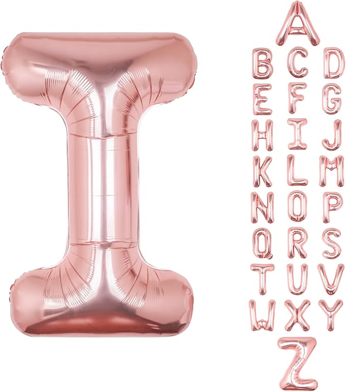 Letter Balloons Rose Gold 40 Inch I Large Big Foil Mylar Balloon | by Unknown