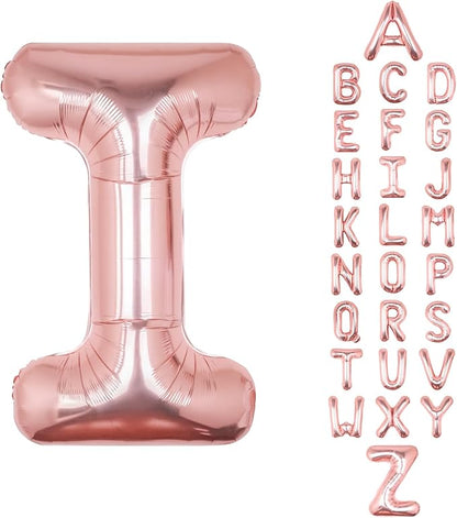 Letter Balloons Rose Gold 40 Inch I Large Big Foil Mylar Balloon | by Unknown