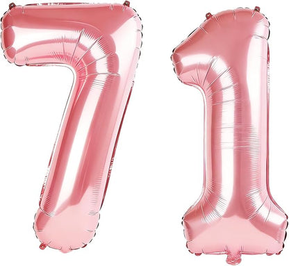 40 Inch Number 71 Balloons for 71st Birthday Party Decorations, 0-100 Jewelry by FOBELEC