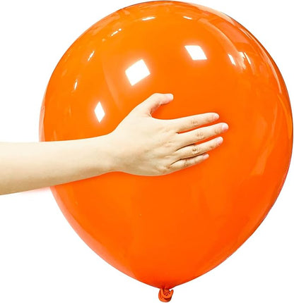 18 Inch Orange Balloons 12 Pack Large Latex Party Balloons Round Helium Balloon by ASIYUHY