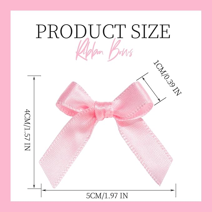 YGDZ Mini Pink Bows - Image 3
