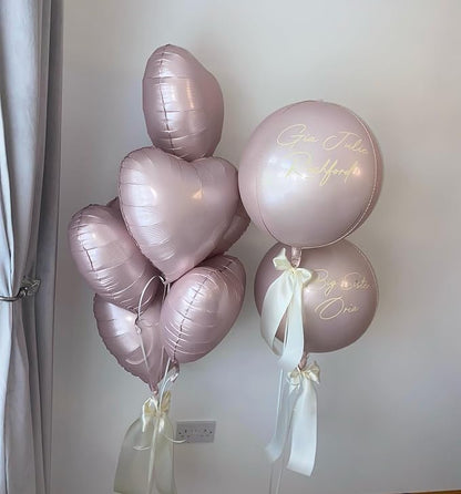 Baby Pink Heart Balloons, 18Inch Pastel Pink Helium Polyester Film Balloon - Image 4