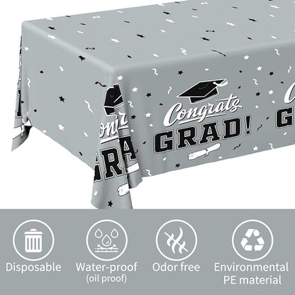 Graduation Party Decorations, Gongrats Grad Tablecover - Image 2