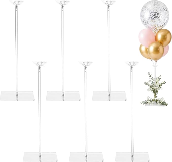 6 Pack Acrylic Balloon Stand Kit by Unknown