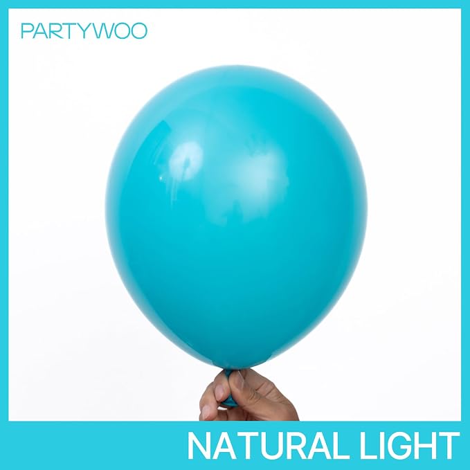 PartyWoo Dark Teal Balloons 140pcs Turquoise Aqua Blue Teal Color | 18 12 10 5 - Image 2