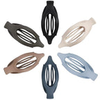 Flat Hair Clips for Women - 6 PCS French Flat Claw Clips Medium Hair Clips for Girls Large Hair Claw Clips for Thick or Thin Hair Strong Hold No Slip Hair Accessories for women (Brown Grey)