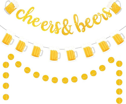 Beer Birthday Banner for Beer Party and Birthday Wedding Party Supplies by OSAMUHA