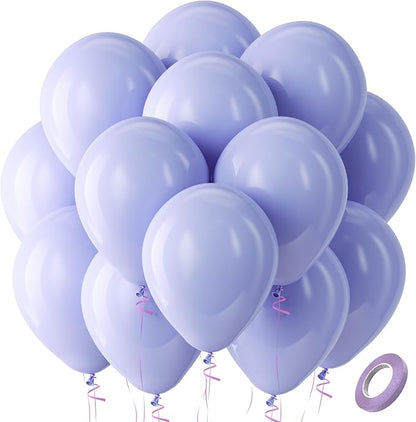 Bezente Dusty Purple Latex Round Helium Party Balloons 100 Pack 12 inch | by Bezente