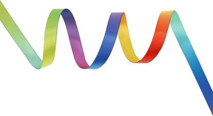 Rainbow Ribbon 3/8 inch Rainbow Thin Ribbon Color Satin Ribbons - Image 3