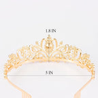 Didder Gold Green Rhinestone Princess Tiaras and Crowns for Women and Girls Birthday Tiara Crown Halloween Costume Party Wedding Prom Headpiece