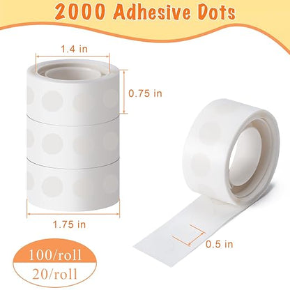 Hoewina 2000pcs Clear Glue Point Dots Glue Tape - Image 2
