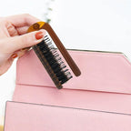 Travel Folding Hair Brush, Collapsable Portable Pocket Boar Bristle Hair Brush for Thin Thick Hair, Mini HairBrushfor Men Women Kids Thick Thin Curly Straight Wet Dry Hair Restore Shine Fold x1 Amber