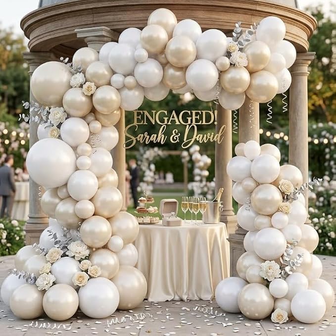Pearl White Balloons - Image 9